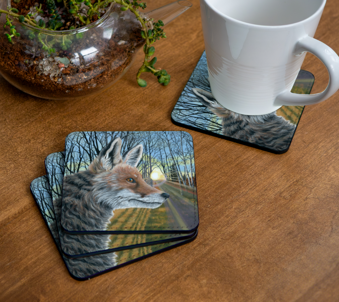 Sous-verre - Crépuscule d'automne